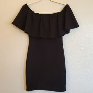 Brat Star off the shoulder mini dress